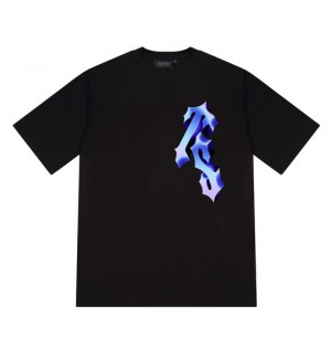 Black Mens Trapstar 3d TS T-Shirt | HQE-135472