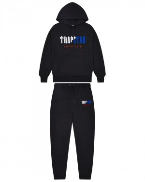 Black Mens Trapstar Decoded Chenille Hooded Tracksuits | UCW-368907