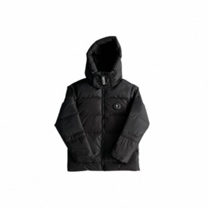 Black Mens Trapstar Decoded Puffer Jackets | PNO-649157