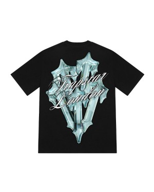 Black Mens Trapstar Diamond In The Rough 2.0 T-Shirt | UMZ-350792