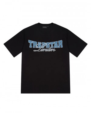 Black Mens Trapstar Drop Out T-Shirt | OGV-630859