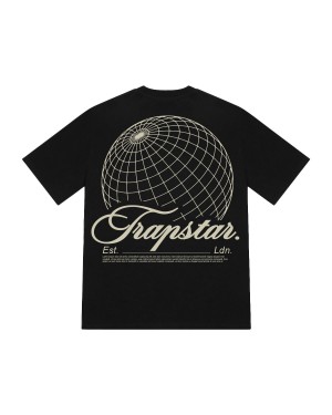 Black Mens Trapstar Global T-Shirt | ZDQ-038471