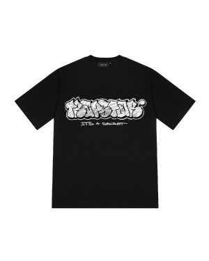 Black Mens Trapstar Graffiti T-Shirt | UFK-529174