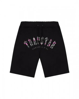 Black Mens Trapstar Irongate Arch Camo Shorts | HFW-903871