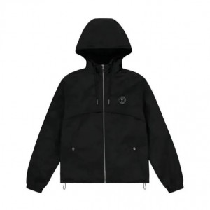 Black Mens Trapstar Irongate T Windbreaker | XFG-214870