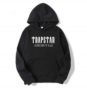 Black Mens Trapstar It’s A Secret Hoodie | YWL-769134