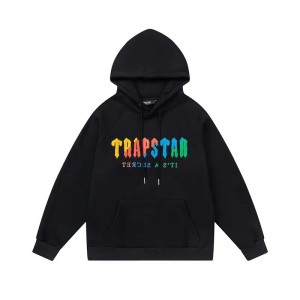 Black Mens Trapstar It’s A Secret Hoodie | GQK-462850