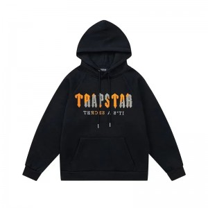 Black Mens Trapstar It’s A Secret Yellow Logo Hoodie | NRU-019563