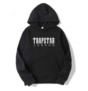 Black Mens Trapstar London Hoodie | EUQ-718046