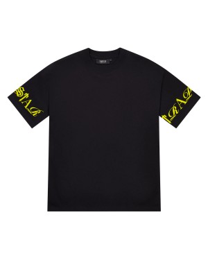 Black Mens Trapstar Script T-Shirt | LYF-096375