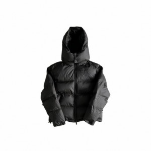 Black Mens Trapstar Shooters Detachable Hooded Puffer Jackets | HTE-276580