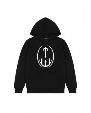 Black Mens Trapstar T CREST Hoodie | QVC-681379