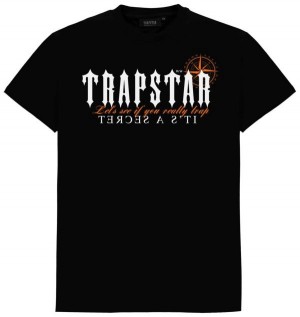 Black Mens Trapstar X Central C T-Shirt | DYC-209451