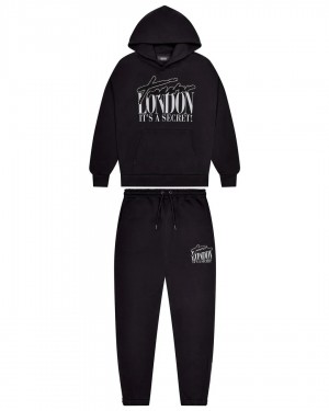 Black / Crystal Mens Trapstar London Tracksuits | NMX-713240