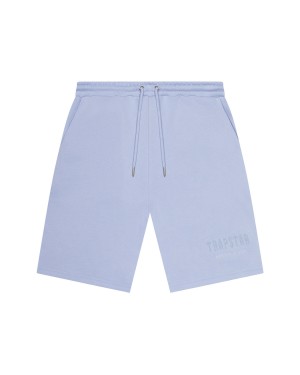 Blue Mens Trapstar Decoded Chenille Shorts | WCJ-187259