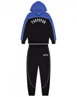 Blue Mens Trapstar Irongate Chenille Arch Hooded Tracksuits | VLI-069718