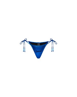 Blue Womens Trapstar Hyperdrive Metallic Tie Side Bikini Bottoms | XZQ-426830