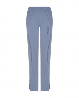 Blue Womens Trapstar Hyperdrive Rib Panel Track Trousers | DYB-827563