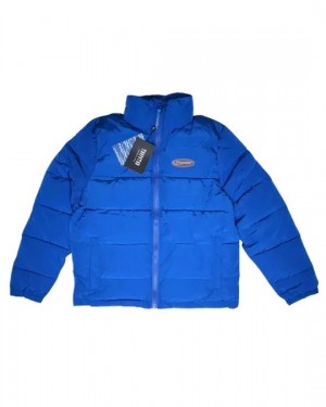 Blue / Red Mens Trapstar Hyperdrive Puffer Jackets | ASE-423508