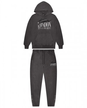 Enzyme Black Mens Trapstar London Tracksuits | LRO-241387