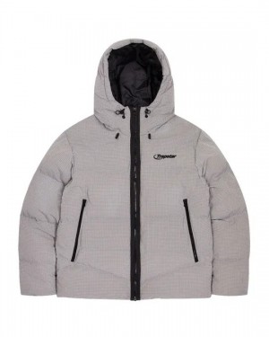 Grey Mens Trapstar Hyperdrive Puffer Jackets | IZW-896251