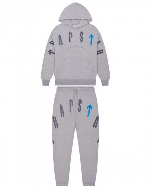 Grey Mens Trapstar Irongate Arch Chenille 2.0 Tracksuits | TEM-794013