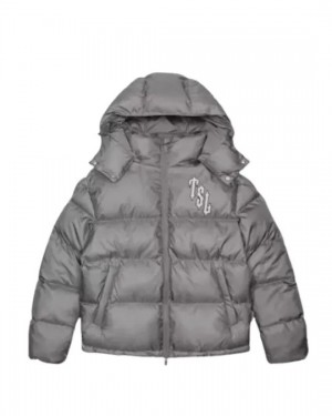 Grey Mens Trapstar Irongate Puffer Jackets | BIZ-031895