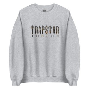 Grey Mens Trapstar London Clip Sweatshirts | SXI-739562