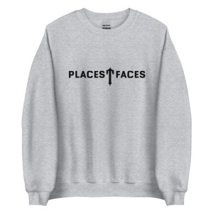 Grey Mens Trapstar Places T-Faces Sweatshirts | UWA-689247