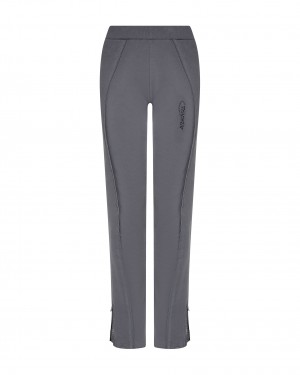 Grey Womens Trapstar Hyperdrive Rib Panel Track Trousers | SDW-243795