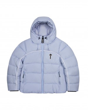 Light Blue Mens Trapstar Irongate Arch Pipping Puffer Jackets | ZAU-403765