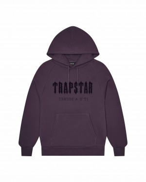 Obsidian Mens Trapstar Chenille Decoded Hoodie | XLR-476201