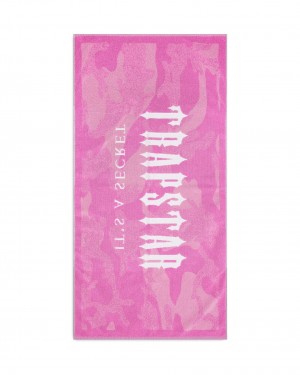 Pink / Camo Womens Trapstar Irongate Beach Towels | RSQ-971845