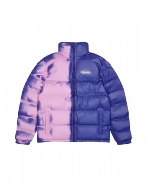 Purple Mens Trapstar Hyperdrive Heat Reactive Padded Coats | XUE-745201