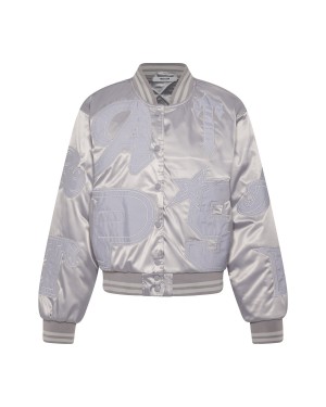 Silver Womens Trapstar Wildcard Stadium Jackets | DHX-325961