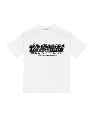 White Mens Trapstar Graffiti T-Shirt | NEV-958410