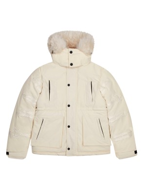 White Mens Trapstar Hooded Irongate Coats | JNC-516832