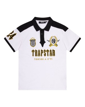 White Mens Trapstar Irongate Polo Shirts | CFE-198756