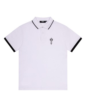 White Mens Trapstar Irongate T Polo Shirts | BAP-043912