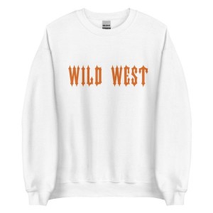 White Mens Trapstar Wild West Sweatshirts | OMN-671452