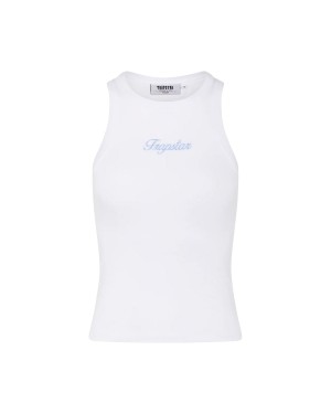 White / Blue Womens Trapstar Racer Cashmere Vest | HIA-306182