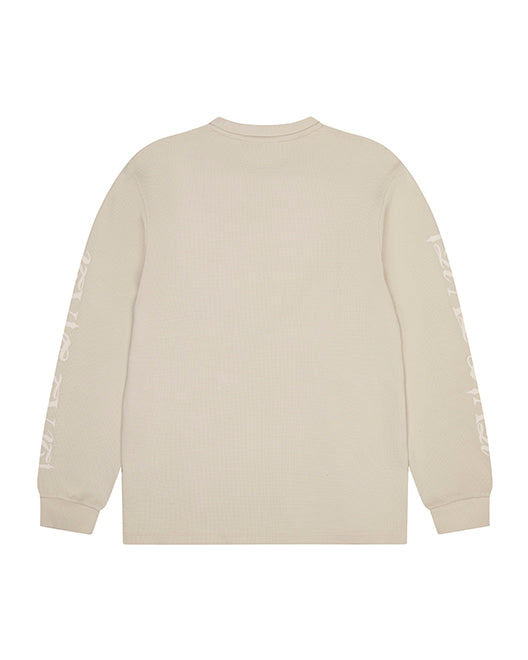 Beige Mens Trapstar Waffle LS Top Sweatshirts | OKV-409513