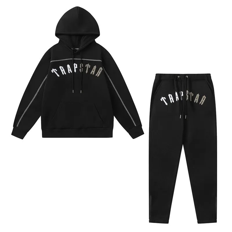 Black Mens Trapstar Camouflage Tracksuits | OIW-274516