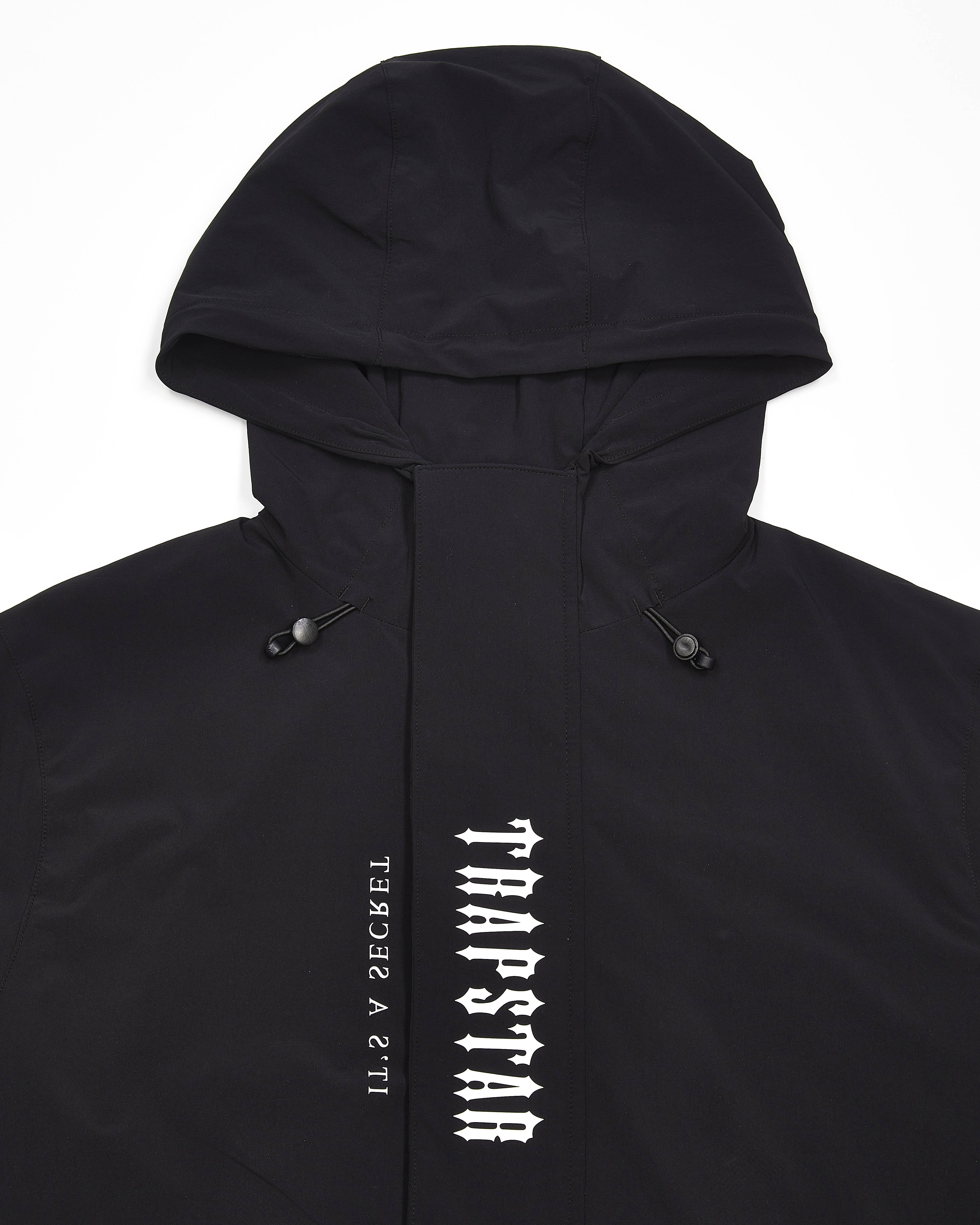 Black Mens Trapstar Decoded Tech Windbreaker | DVT-240758