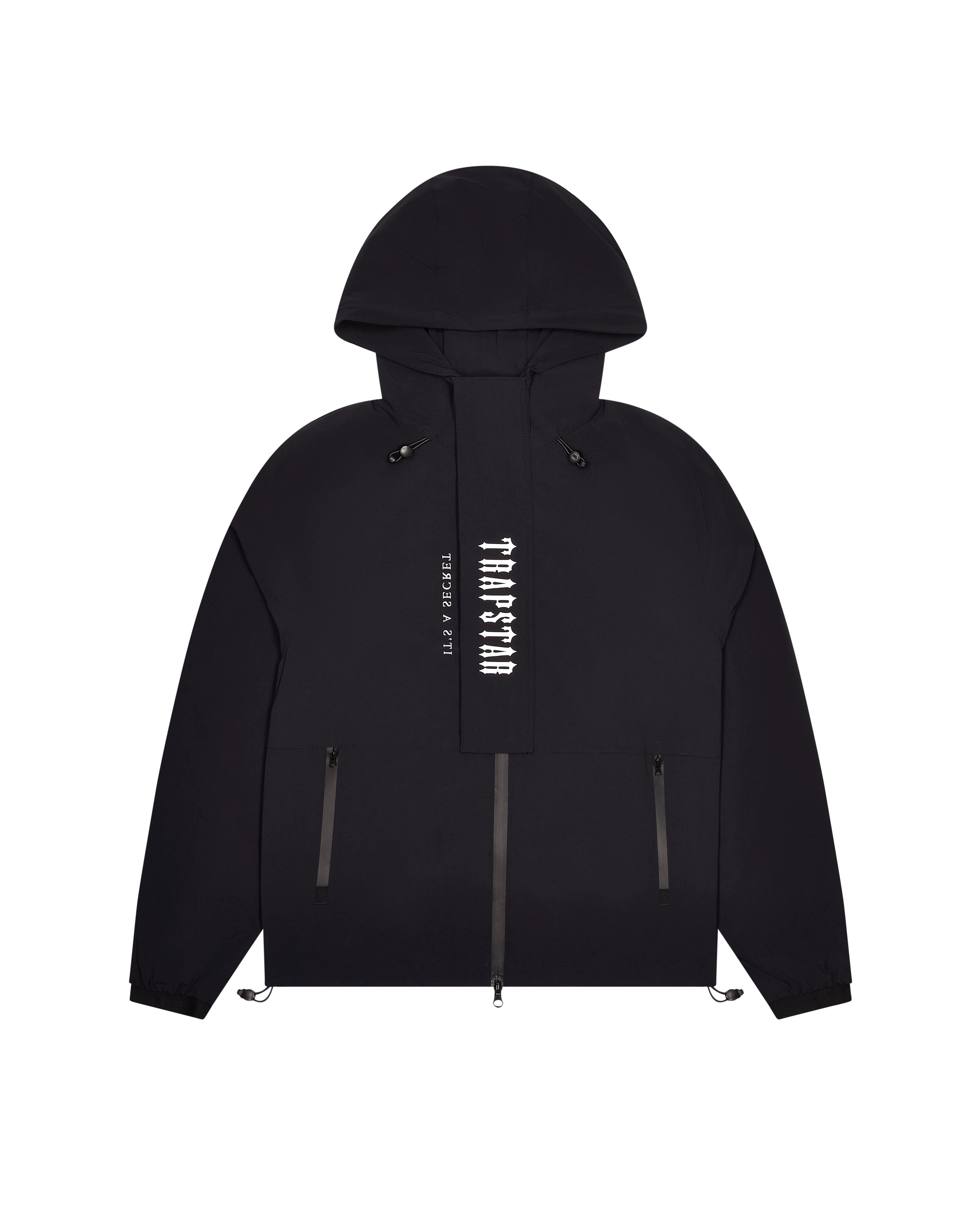 Black Mens Trapstar Decoded Tech Windbreaker | DVT-240758