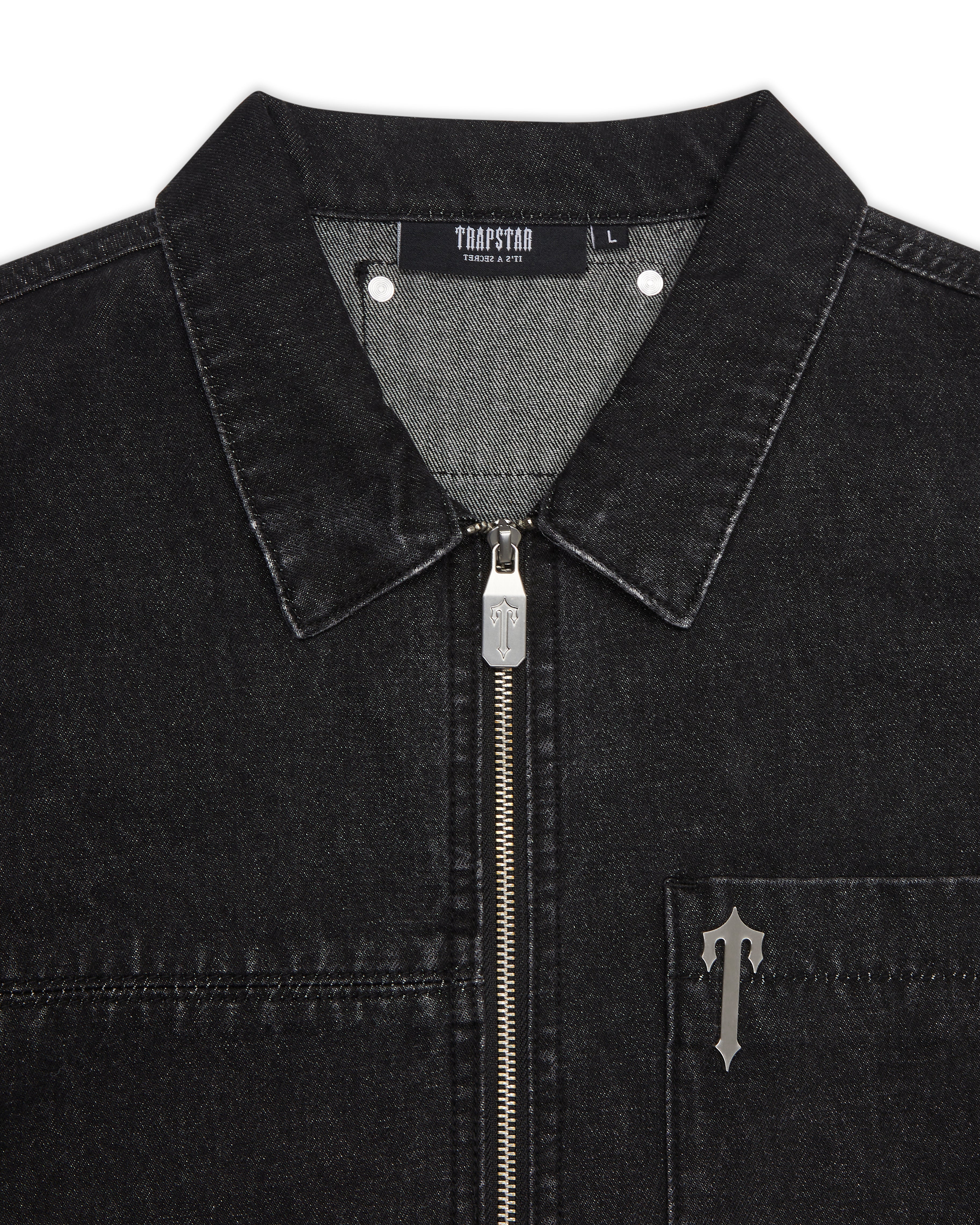 Black Mens Trapstar Deconstruct Rivet Shirts | LJT-980637