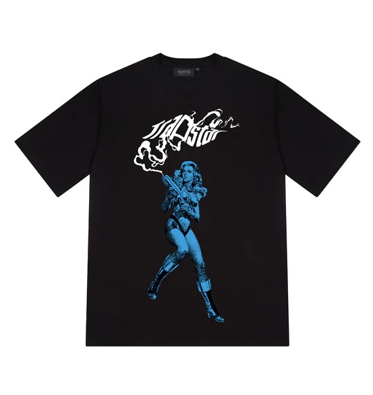 Black Mens Trapstar Extraordinary T-Shirt | YAX-056279