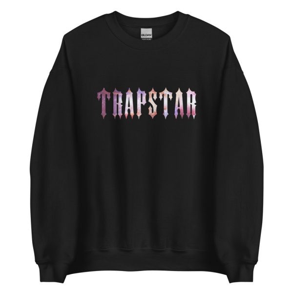 Black Mens Trapstar Galaxy Sweatshirts | JSL-687039