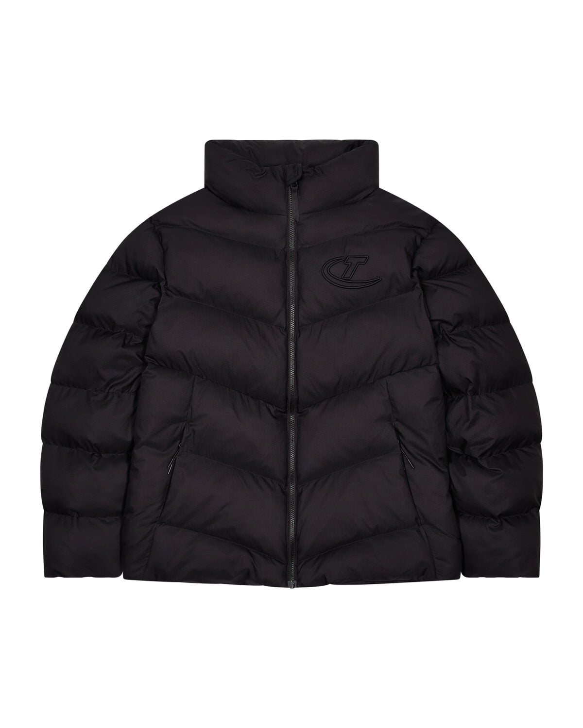 Black Mens Trapstar Hyperdrive Puffer Jackets | VUR-423896