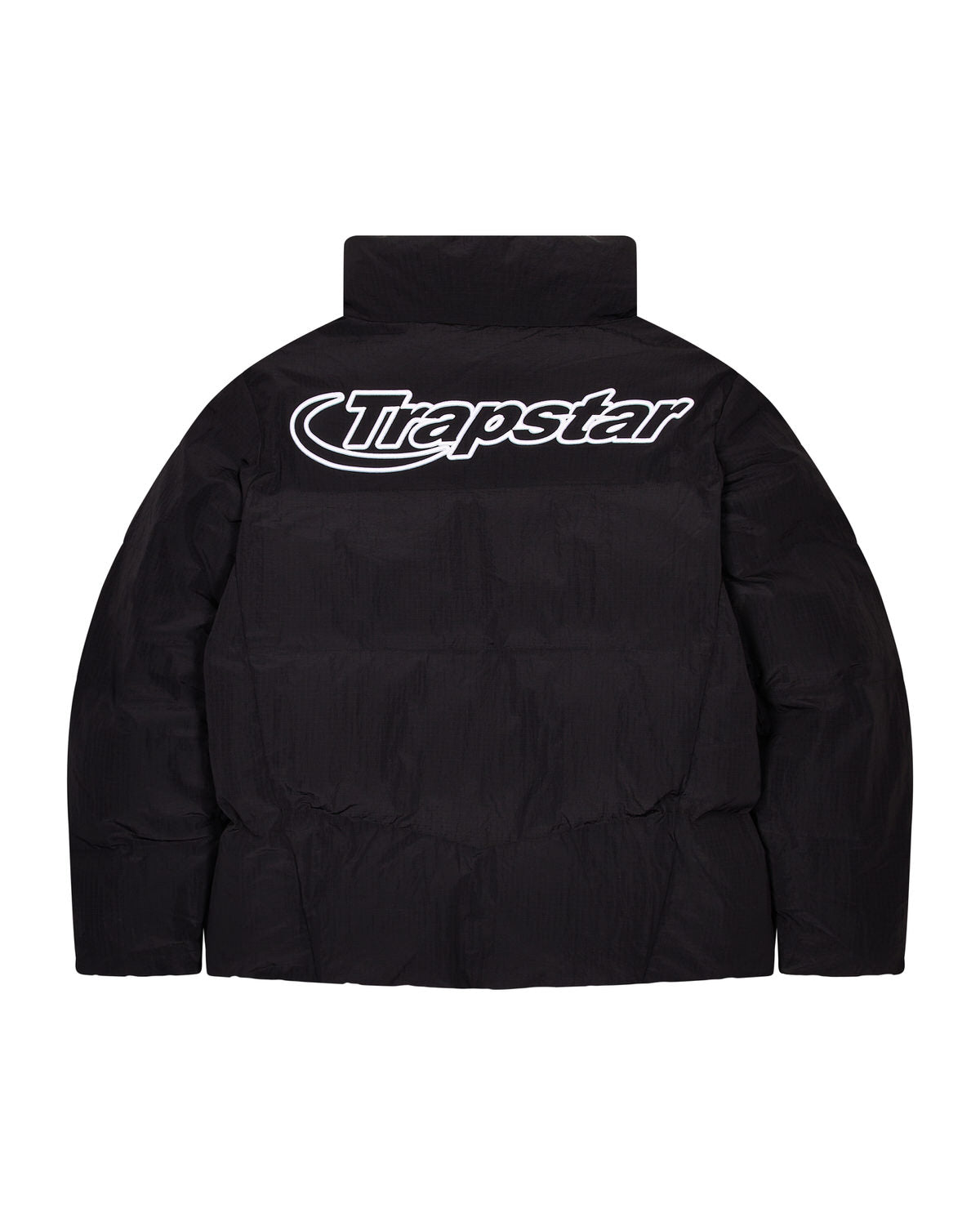 Black Mens Trapstar Hyperdrive Ripstop Puffer Jackets | ABN-857094